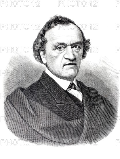 Karl Grunert, also Carl Grunert (16 January 1810 - 27 September 1869) was a German theatre actor, theatre director and lyricist, Historical, digitally enhanced reproduction of a 19th century original