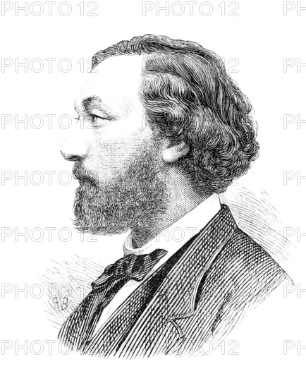 Leon Michel Gambetta (2 April 1838 - 31 December 1882) was a French politician. He was one of the founding fathers of the Third Republic and Prime Minister from 1881 to 1882, Historical, Reproduction from a 19th century scene