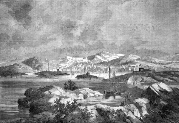 Lesina in Dalmatia, today the town of Hvar in Croatia, Historical, Reproduction from a model with a scene from the 19th century