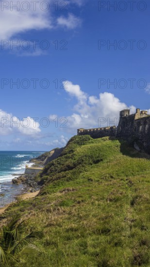 Castillo San Cristobal Fortress in old San Juan, Puerto Rico