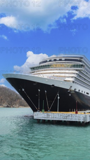 Mexico, cruise ship vacation in Huatulco. Scenic beaches and ocean shore resorts