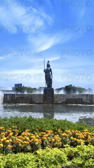 Built in 1957. Guadalajara Minerva monument in historic center near Los Arcos