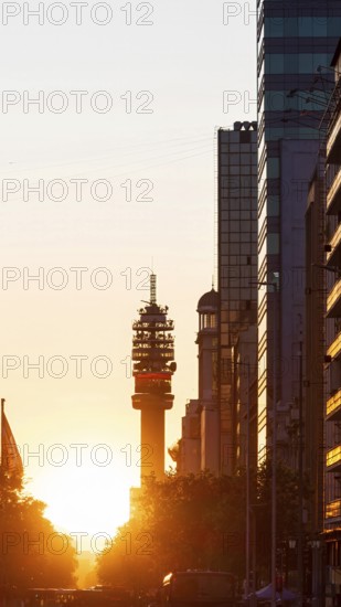 Santiago De Chile Alameda street in downtown financial and business center