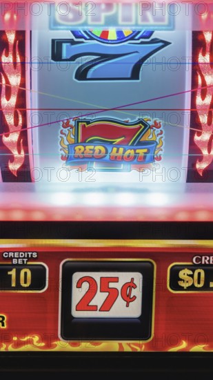 Casino gambling blackjack and slot machines waiting for gamblers and tourist to spend money