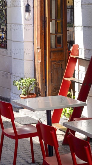 Barrio Lastarria restaurants and cafes in historic center of Santiago de Chile