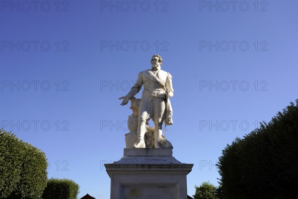 Statue of King Henry IV on the Place Royale in Pau, Pyrenees, France
