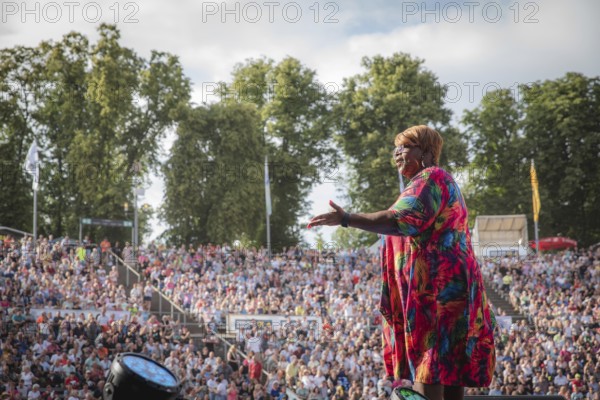 Dorrey Lyles, singer of the Weather Girls at the Berliner Rundfunk 91.4 Open Air in the Berlin ParkbÃ¼hne Wuhlheide on 05.07.2025