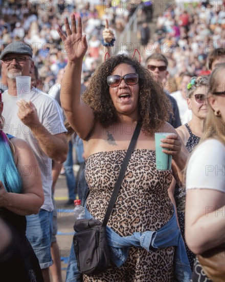 Spectators at the Berliner Rundfunk 91.4 Open Air at the Berlin ParkbÃ¼hne Wuhlheide on 05/07/2025