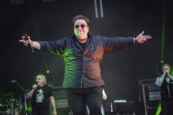 Sebastian Krumbiegel, singer of the band Die Prinzen at the Berliner Rundfunk 91.4 Open Air in the Berlin ParkbÃ¼hne Wuhlheide on 05.07.2025