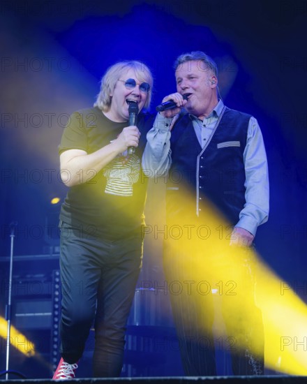 Tobias KÃ¼nzel and Henri Schmidt, singer of the band Die Prinzen at the Berliner Rundfunk 91.4 Open Air in the Berlin ParkbÃ¼hne Wuhlheide on 05.07.2025