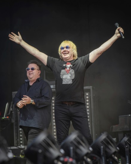 Sebastian Krumbiegel and Tobias KÃ¼nzel, singer of the band Die Prinzen at the Berliner Rundfunk 91.4 Open Air in the Berlin ParkbÃ¼hne Wuhlheide on 05.07.2025