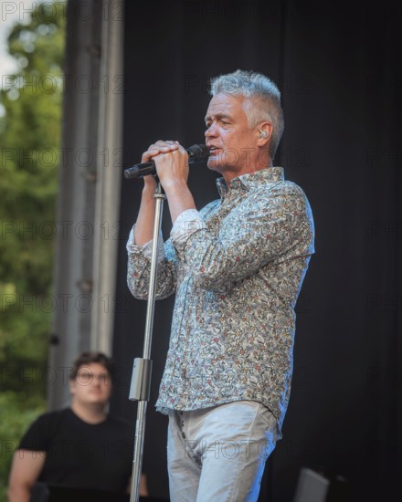 Jens Sembdner, singer of the band Die Prinzen at the Berliner Rundfunk 91.4 Open Air in the Berlin ParkbÃ¼hne Wuhlheide on 05.07.2025