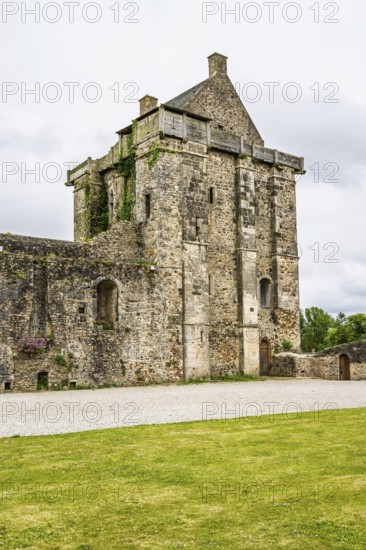 Castle ruin of Chateau de Saint-Sauveur-le-Vicomte, Manche, Normandy, France