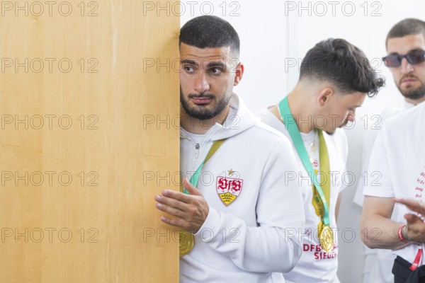 Deniz Undav. Portrait. Reception in the state capital Stuttgart after VfB Stuttgart's victory in the DFB Cup. Stuttgart, Baden-WÃ¼rttemberg, Germany
