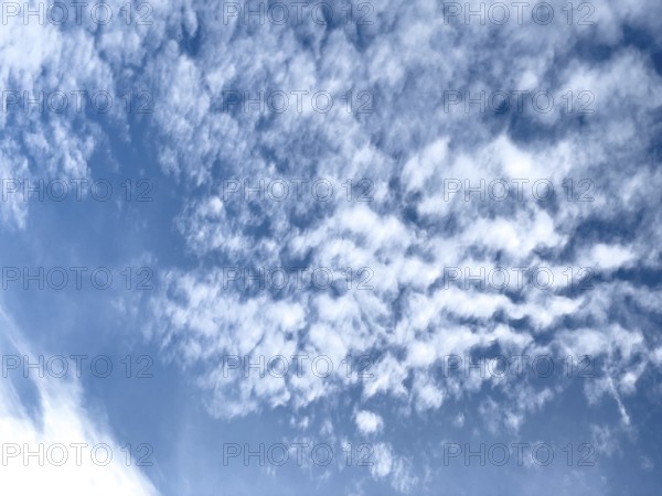 White clouds Cirrocumulus in front of blue sky. international