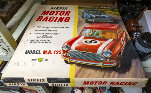 Model M.R.125 Airfix Motor Racing set box for sale on display at auction, UK