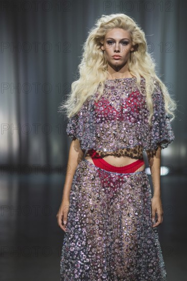 Daniela (winner GNTM2025) as a model for Kilian Kerner during the Berlin Fashion Week 2025 on 02.07.2025