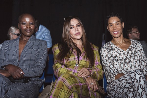Florence Kasumba, Simone Thomalla and Annabelle Mandeng at the Kilian Kerner Fashion Show during Berlin Fashion Week 2025 on 2 July 2025