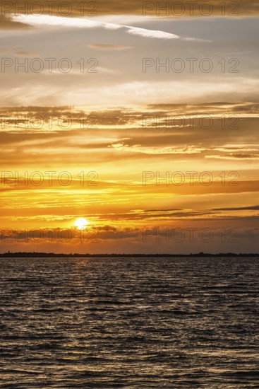 Sunset over Gironde Estuary, Braud-et-Saint-Louis, France