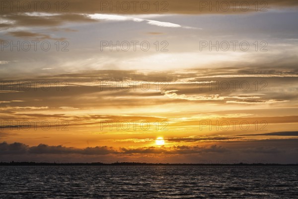 Sunset over Gironde Estuary, Braud-et-Saint-Louis, France