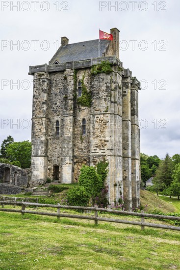 Castle ruin of Chateau de Saint-Sauveur-le-Vicomte, Manche, Normandy, France