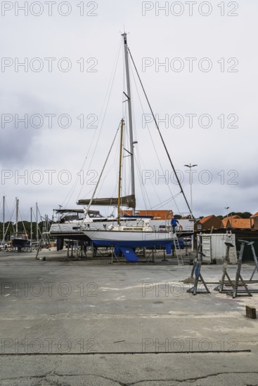 Marina in Le Verdon-sur-Mer, Nouvelle-Aquitaine, Gironde, France