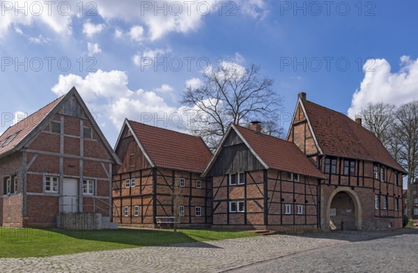 Hunnenpforte, the former gatehouse to Asbeck Abbey, Legden, Asbeck, MÃ¼nsterland, North Rhine-Westphalia, Germany