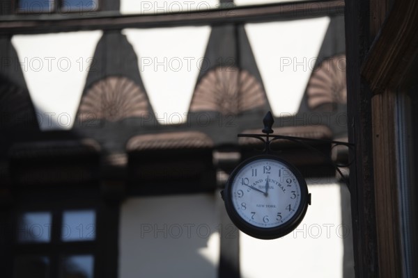 Decorative clock in the style of Grand Central Station New York, Quedlinburg, Saxony-Anhalt, Germany