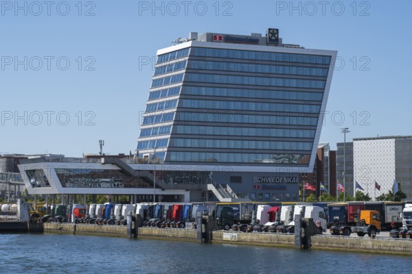 Modern office building, Stena Line, Schwedenkai, harbour, Kiel, Kiel Fjord, Baltic Sea, Schleswig-Holstein, Germany