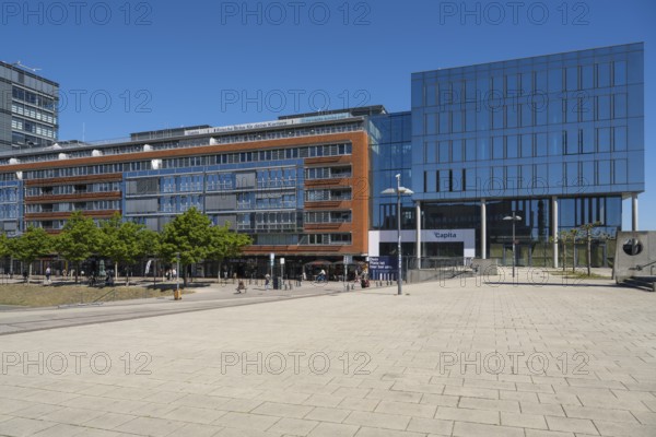 Modern Capita office building at Germaniahafen, Museum Harbour, Kiel, Kiel Fjord, Baltic Sea, Schleswig-Holstein, Germany
