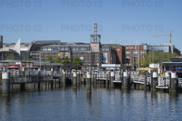 Central station, jetty, harbour, Kiel, Kiel Fjord, Baltic Sea, Schleswig-Holstein, Germany