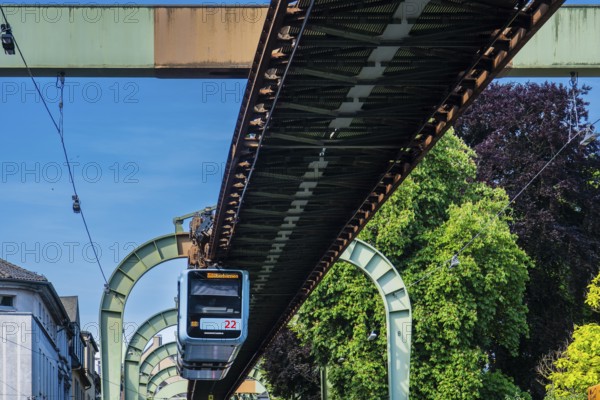A suspension railway near the Vohwinkel terminus, Wuppertal, Germany