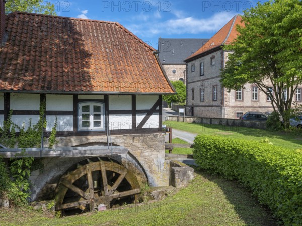 Historic watermill in Lamspringe Monastery, Lower Saxony, Germany