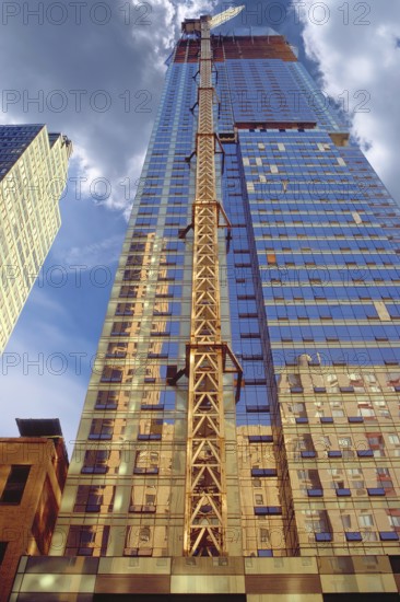 Skyscraper under construction, Manhattan, New York City, USA