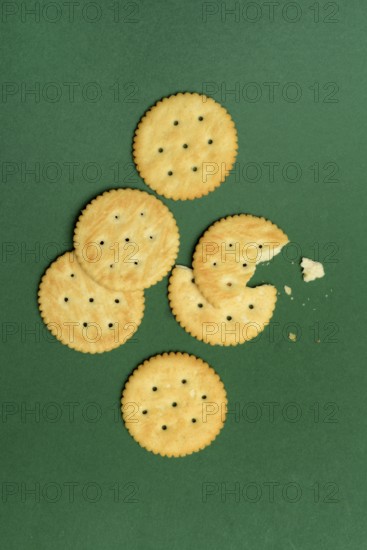 Cracker, cracker on green background