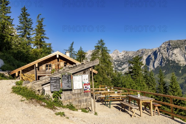 SchÃ¤rtenalm, behind the Reiteralpe, Berchtesgaden National Park, Ramsau, Berchtesgadener Land, Upper Bavaria, Bavaria, Germany