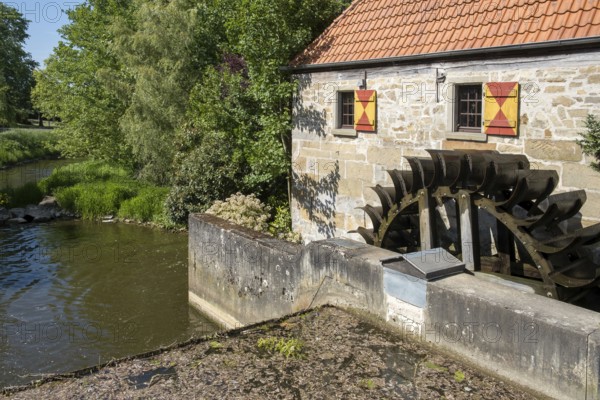 NiedermÃ¼hle, a watermill in Burgsteinfurt, Steinfurt, MÃ¼nsterland, North Rhine-Westphalia, Germany