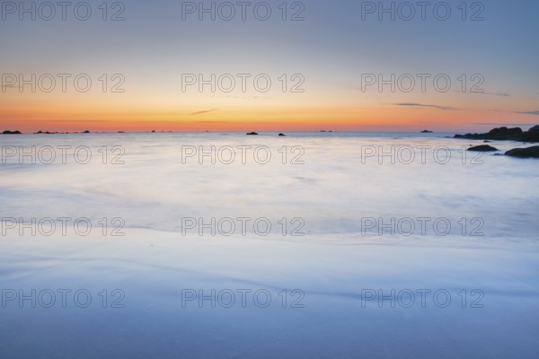Dusk at the Plage de Penfoul near Landunvez in Brittany, France