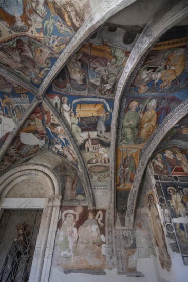 Cathedral cloister around 1370, the frescoes were painted from around 1390, Bressanone Cathedral, Cathedral Square, Bressanone, South Tyrol, Italy