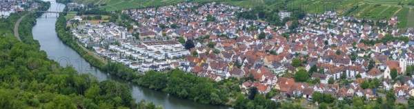 Town view of Gemmrigheim am Neckar with modern residential area. Gemmrigheim, Baden-WÃ¼rttemberg, Germany