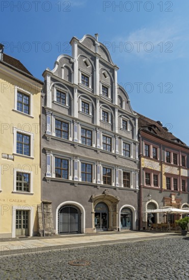 Gabled house with Renaissance facade at Untermarkt - Lower Market Square, Görlitz, Goerlitz, Germany