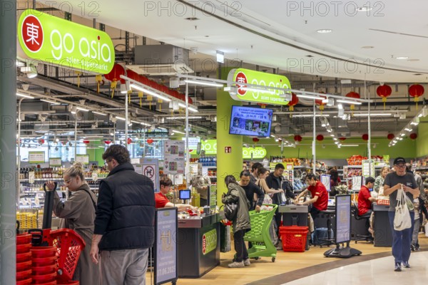 Go Asia, Asian supermarket in the Königsbaupassagen shopping centre in Stuttgart. Stuttgart, Baden-WÃ¼rttemberg, Germany