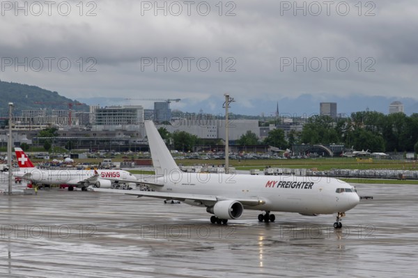 Aircraft My Freighter, UK67009, Boeing 767-300, Zurich Kloten, Switzerland