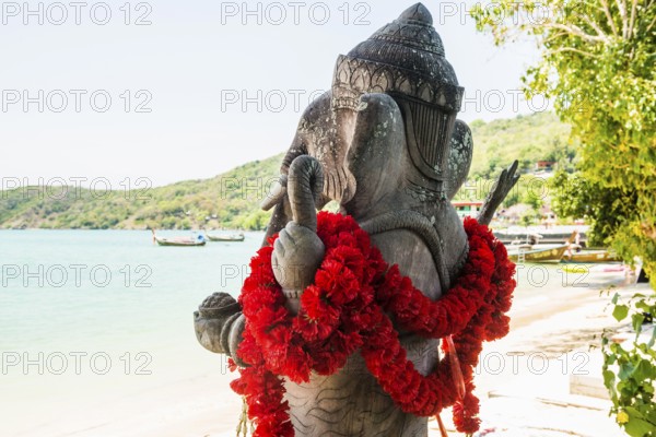 Elephant figure, Loh Dalum Beach, Koh Phi Phi, Krabi, Andaman Sea, Thailand