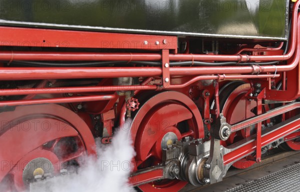 Steam locomotive of the Raging Roland on RÃ¼gen, Mecklenburg-Vorpommern, Germany