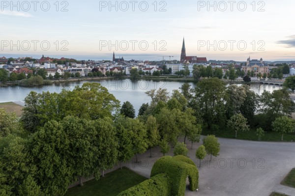 View over the old town centre of Schwerin, Mecklenburg-Vorpommern, Germany
