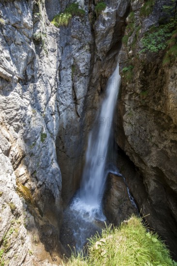 Dietersbach waterfall, Hölltobel, between Gerstruben and Gottenried, near Oberstdorf, OberallgÃ¤u, AllgÃ¤u, Bavaria, Germany