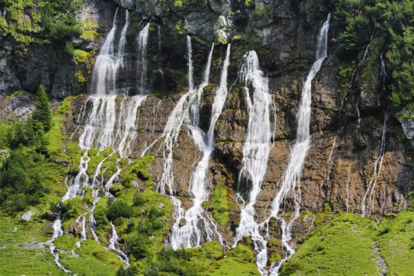 Jungibach Falls in Gental near Engstlenalp, Canton Bern, Switzerland