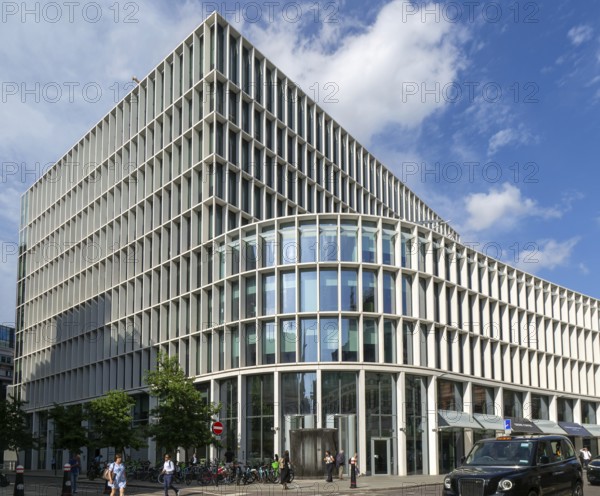 Modern architecture of One New Ludgate office building, Ludgate Hill, central London, England, UK