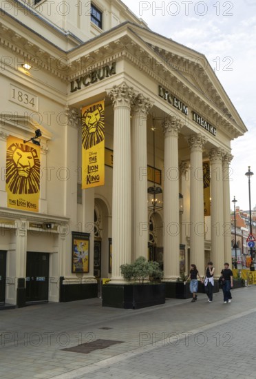 The Lion King showing at the Lyceum Theatre, Wellington Street, The Strand, central London, England, UK